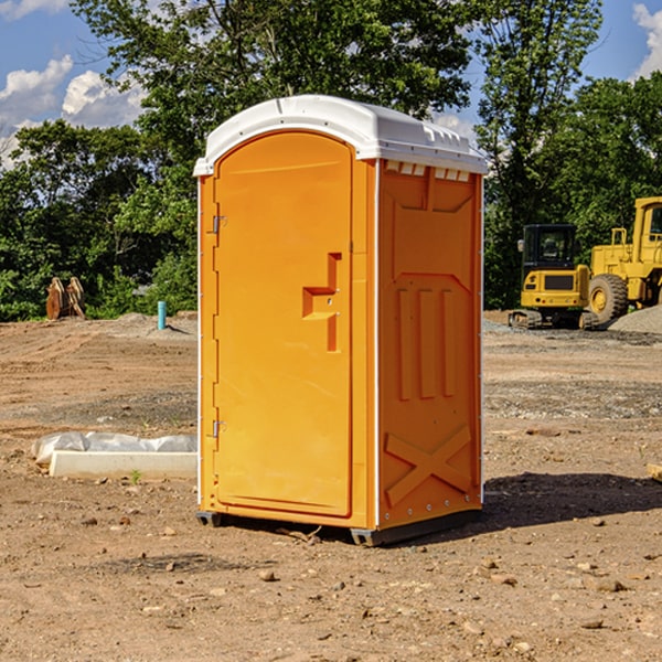 how often are the portable toilets cleaned and serviced during a rental period in Cornish OK